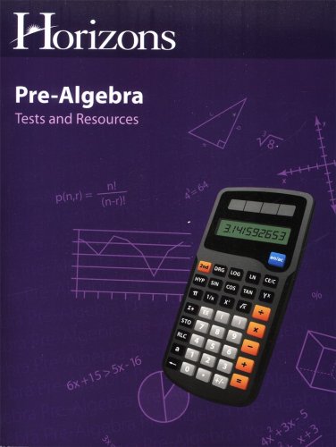 Cover of Horizons Pre-Algebra Tests & Resources Book