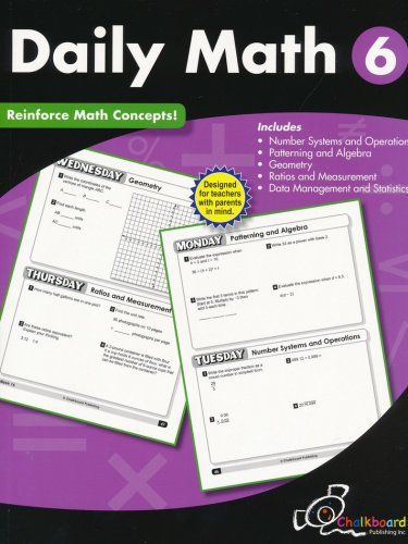Cover of Daily Math Workbook, Grade 6