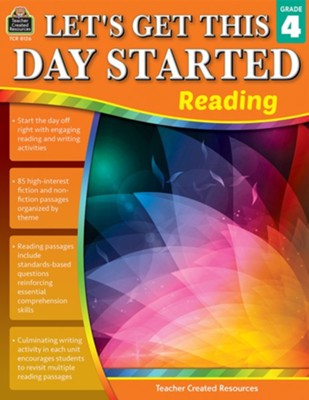 Cover of Let's Get This Day Started: Reading (Grade 4)