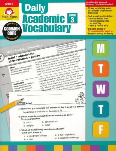 Cover of Daily Academic Vocabulary, Grade 3