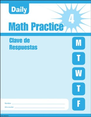 Cover of Daily Math Practice, Grade 4 Student Workbook (Spanish Language Edition)