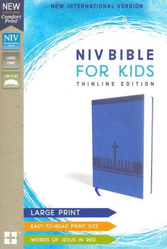 Cover of NIV Bible for Kids, Large Print, Imitation Leather, Blue