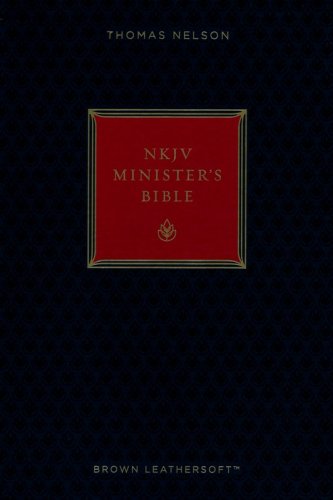 Cover of NKJV Minister's Bible--imitation leather, brown (red letter edition)