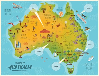 Cover of Zoomerang: Australian Map, ESV (pkg. of 10)