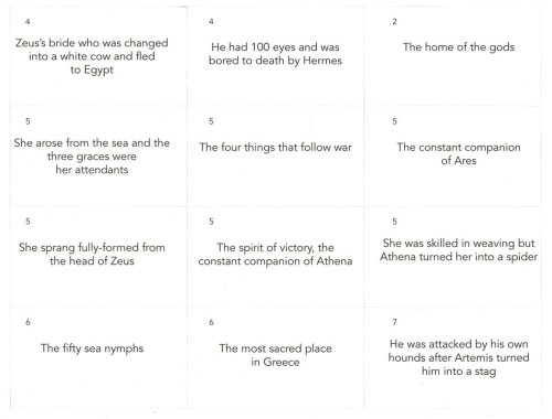 Cover of D'Aulaires Greek Myths Flashcards