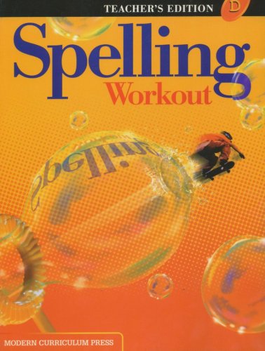 Cover of Spelling Workout 2001/2002 Level D Teacher Edition