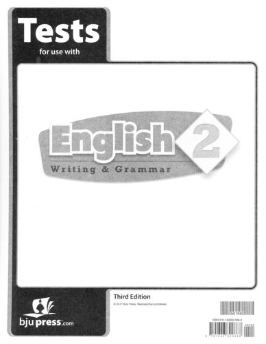 Cover of BJU Press English Grade 2 Tests (3rd Edition)