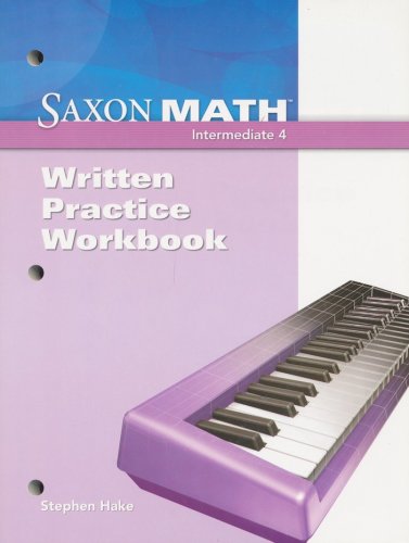 Cover of Saxon Math Intermediate 4 Written Practice Workbook