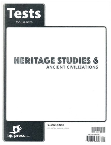 Cover of BJU Press Heritage Studies Grade 6 Test Pack (4th Edition)