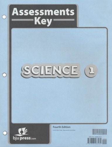 Cover of BJU Press Science 1 Assessments Key (4th Edition)