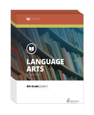 Cover of Lifepac Language Arts, Grade 8, Workbook Set