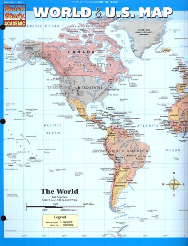 Cover of Quick Study, World and U.S. Map