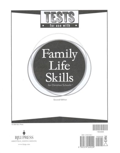 Cover of BJU Press Family Life Skills Tests