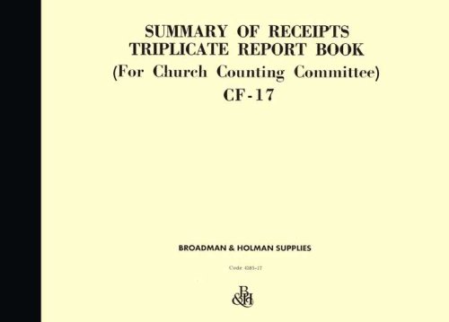 Cover of Summary of Receipts Triplicate Report Book, CF-17