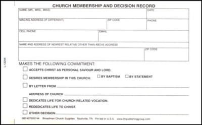Cover of Membership and Decision Record, ACM-6 (pkg. of 100)