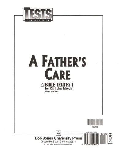Cover of BJU Press Bible Truths 1: A Father's Care, Tests