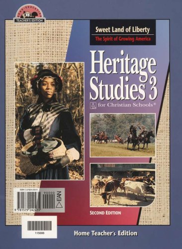 Cover of BJU Press Heritage Studies Grade 3, Home Teacher's Edition