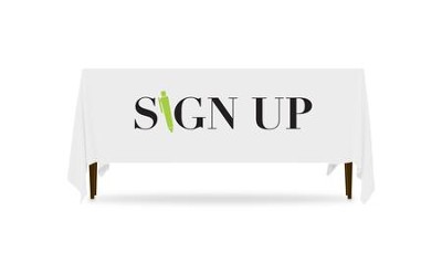 Cover of Icon Sign Up Table Throw, 128 inches x 58 inches
