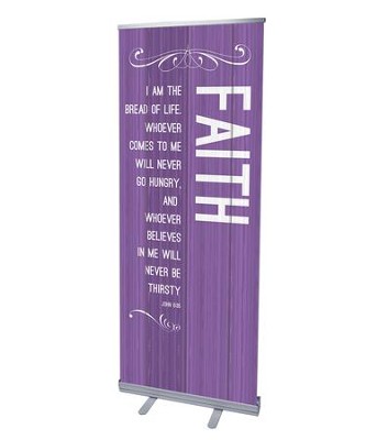 Cover of Painted Wood Faith (31 inch x 79 inch) RollUp Banner