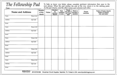 Cover of Attendance Pads (pkg. of 5)