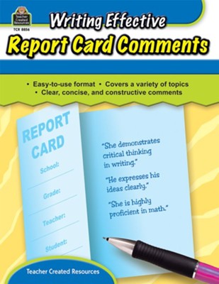 Cover of Writing Effective Report Card Comments
