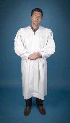 Cover of Pastor's Baptismal Robe, Short, Regular Yoke, White
