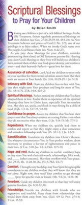 Cover of Scriptural Blessings To Pray for Your Children Prayer Card, Pack of 50