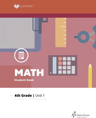 Cover of Lifepac Math Grade 4 Unit 1: Naming Whole Numbers/Fractions