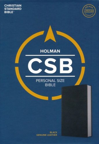 Cover of CSB Personal-Size Bible--genuine leather, black