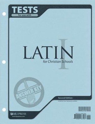 Cover of BJU Press Latin 1 Tests Answer Key, Second Edition