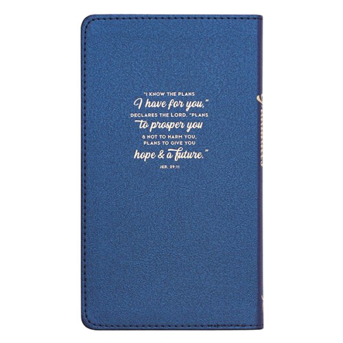 Cover of Promises From God For Graduates Gift Book, Lux Leather, Blue