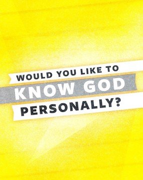 Cover of Would you Like to Know God Personally? Gold pamphlet 25 pack