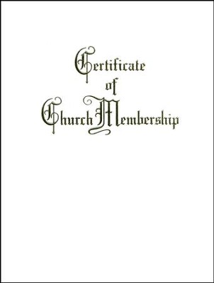 Cover of Traditional Steel-Engraved Church Membership Certificate (Package of 3)