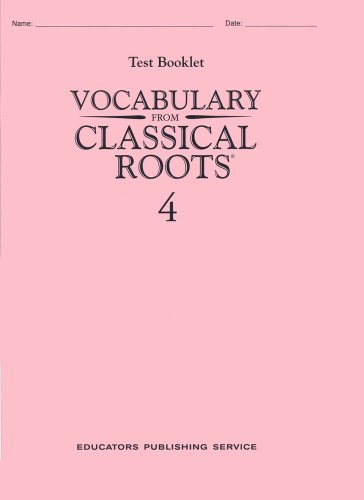 Cover of Vocabulary from the Classical Roots Book 4 Test (Homeschool Edition)