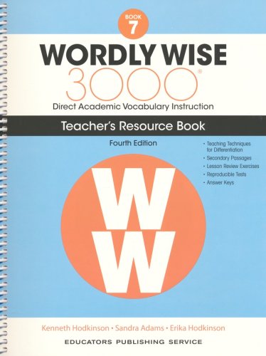 Cover of Wordly Wise 3000 Book 7 Teacher's Guide (4th Edition; Homeschool Edition)