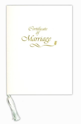 Cover of Contemporary Marriage Certificate Booklet with Traditional Service