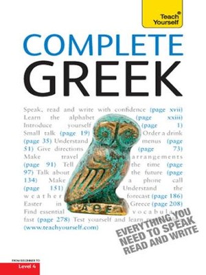 Cover of Complete Greek: Teach Yourself / Digital original - eBook