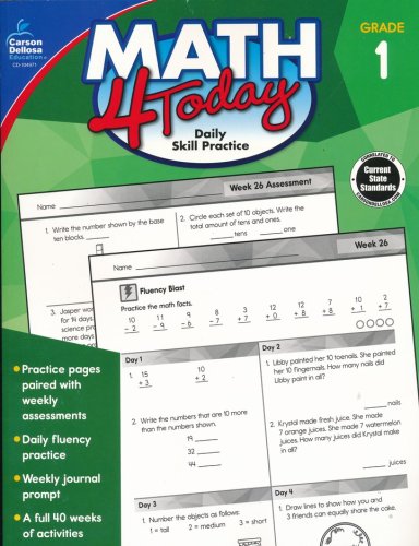 Cover of Math 4 Today, Grade 1