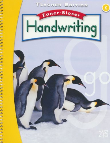Cover of Zaner-Bloser Handwriting Grade K: Student, Teacher, & Practice Masters (Homeschool Bundle -- 2016 Edition)
