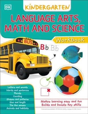 Cover of DK Workbooks: Language Arts Math and Science Kindergarten
