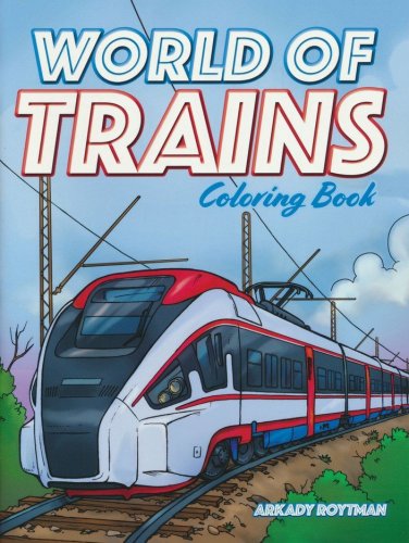Cover of World of Trains Coloring Book