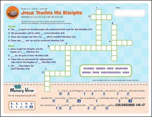 Cover of Answers Bible Curriculum Grades 4-5 Unit 15 Take Home Sheets (2nd Edition)
