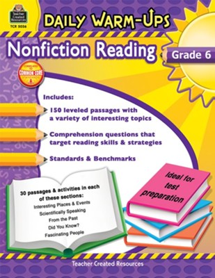 Cover of Daily WarmUps: Nonfiction Reading (Grade 6)