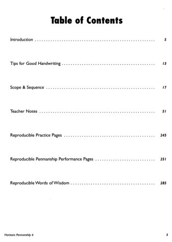 Cover of Horizons Penmanship 6 Teacher Guide
