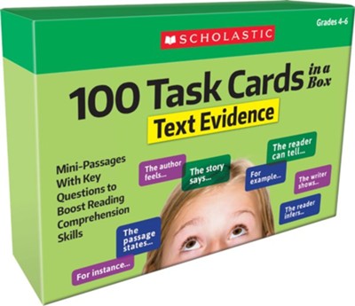 Cover of 100 Task Cards: Text Evidence