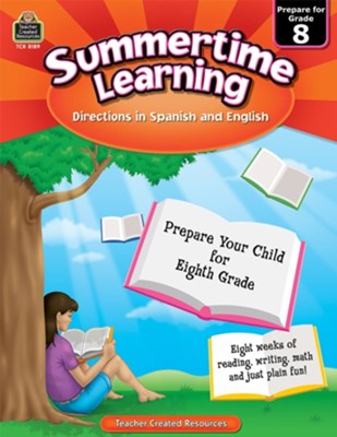 Cover of Summertime Learning: English and Spanish Edition (Preparing for Grade 8)