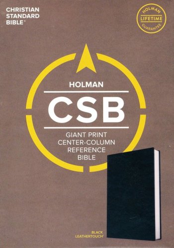 Cover of CSB Giant-Print Center-Column Reference Bible--soft leather-look, black