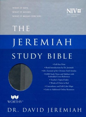 Cover of NIV Jeremiah Study Bible, Imitation Leather, gray indexed - Imperfectly Imprinted Bibles