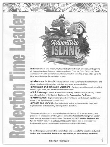 Cover of Discovery on Adventure Island: Reflection Time Leader