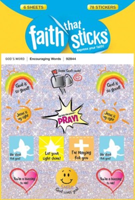Cover of Encouraging Words Stickers, 6 sheets